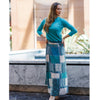 Teal Chiffon Maxi Skirt