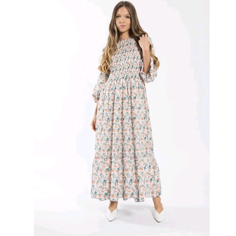 Megan Rouched Maxi Dress: Cheeta Print by Adina LV – The Mimi Boutique