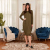 Alice Dress: Olive Print