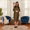 Alice Dress: Olive Print