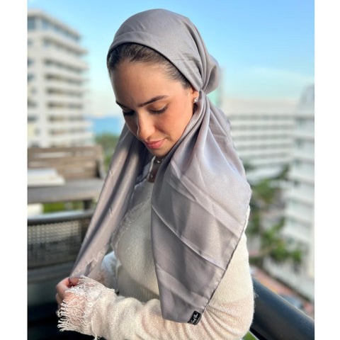 Shimmer Grey Pretied SB Headscarf